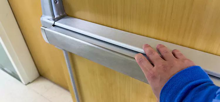 Installing a Push Bar on a Door Lakefield